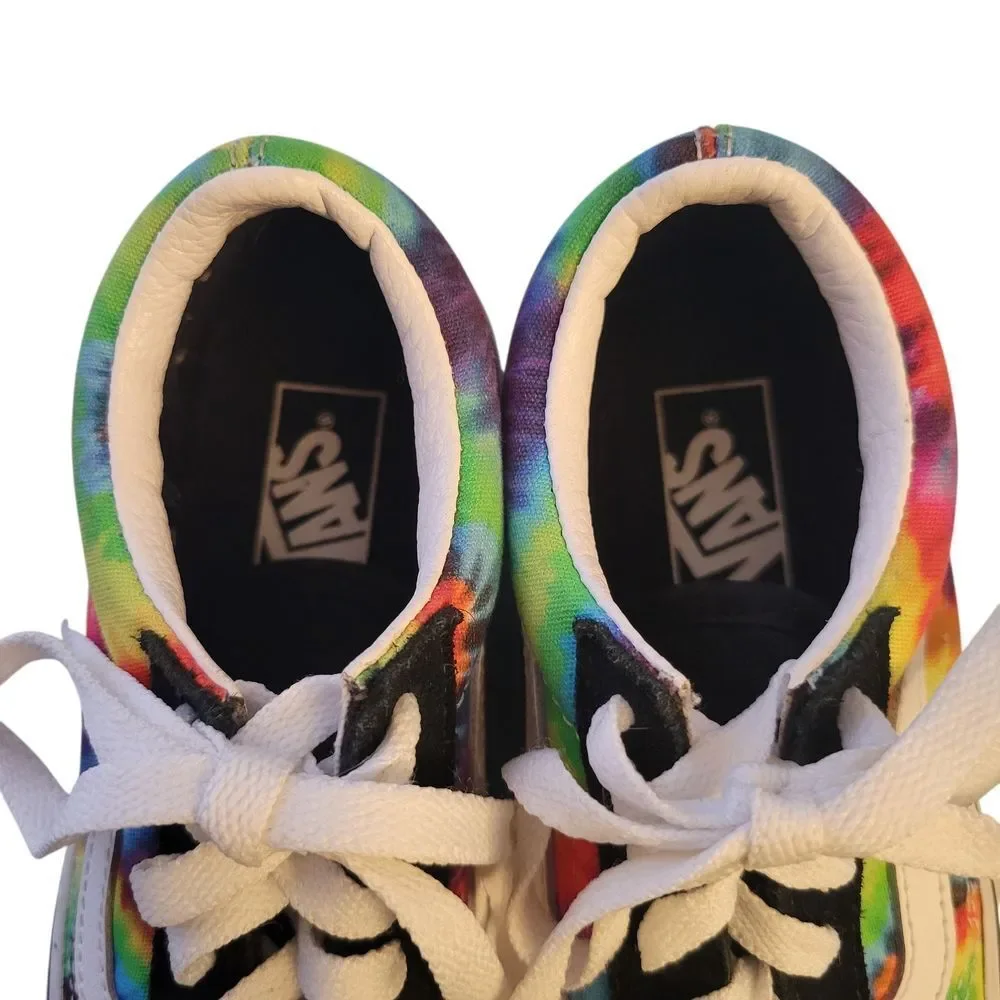 Vans Kids Tie-Dye Old Skool Skate Shoes - Rainbow/Black